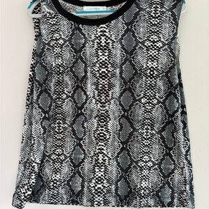 Chic Snakeskin Print Tank Top